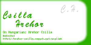 csilla hrehor business card